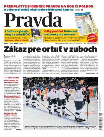 Obálka e-magazínu Pravda 15. 4. 2017