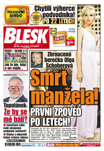 Obálka e-magazínu Blesk 9.11.2017