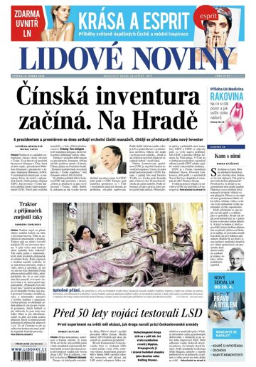 Obálka e-magazínu Lidové noviny 18.4.2018