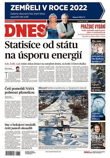 Obálka e-magazínu MF Dnes 29.12.2022