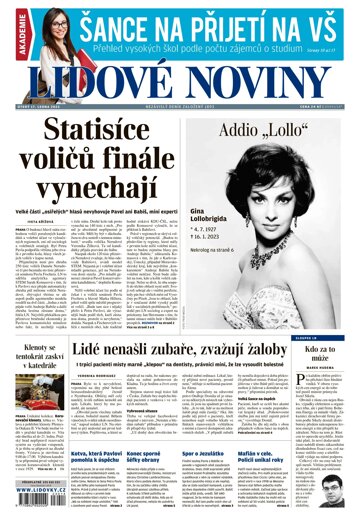 Obálka e-magazínu Lidové noviny 17.1.2023