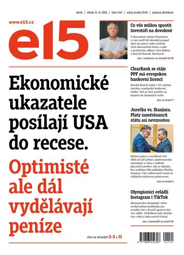 Obálka e-magazínu E15 14.8.2024