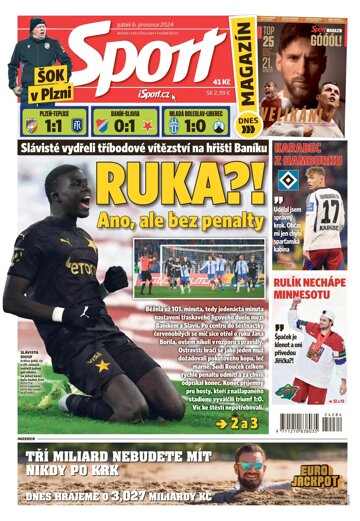 Obálka e-magazínu Sport 6.12.2024