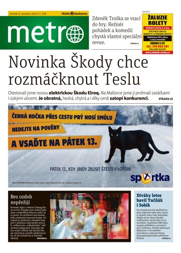 Obálka e-magazínu deník METRO 12.12.2024