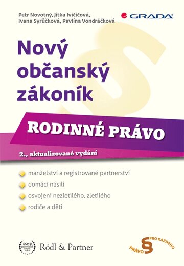 Obálka knihy Nový občanský zákoník - Rodinné právo