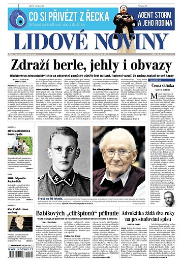 Obálka e-magazínu Lidové noviny 16.7.2015