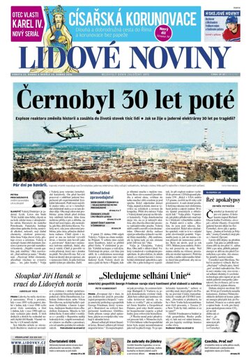 Obálka e-magazínu Lidové noviny 23.4.2016