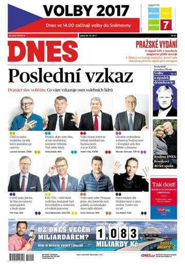 Obálka e-magazínu MF Dnes 20.10.2017