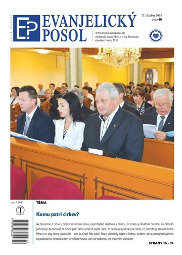 Obálka e-magazínu Evanjelický posol č. 40/2018