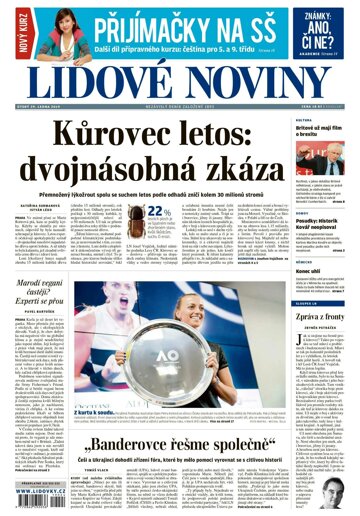 Obálka e-magazínu Lidové noviny 29.1.2019