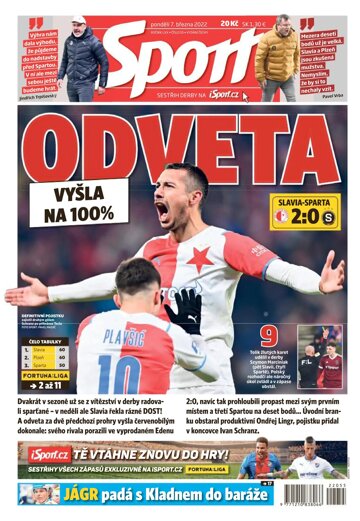 Obálka e-magazínu Sport 7.3.2022