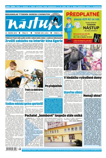 Obálka e-magazínu Nástup 8/2016