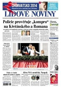 Obálka e-magazínu Lidové noviny 20.6.2014