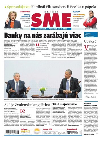 Obálka e-magazínu SME 13.4.2015