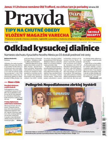 Obálka e-magazínu Pravda 10. 1. 2020