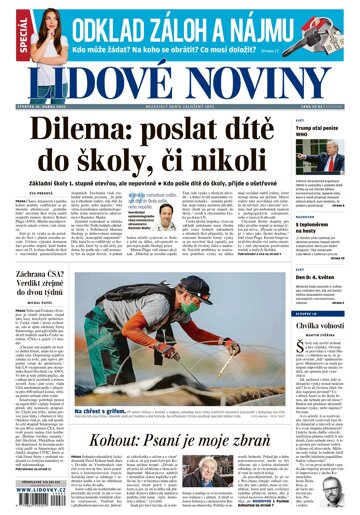 Obálka e-magazínu Lidové noviny 16.4.2020