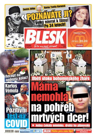 Obálka e-magazínu Blesk 25.8.2020