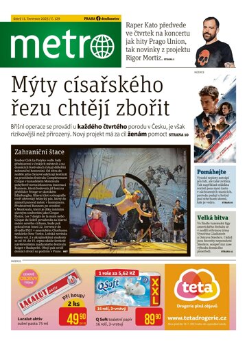 Obálka e-magazínu deník METRO 11.7.2023