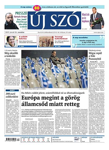 Obálka e-magazínu Új Szó 24.1.2015