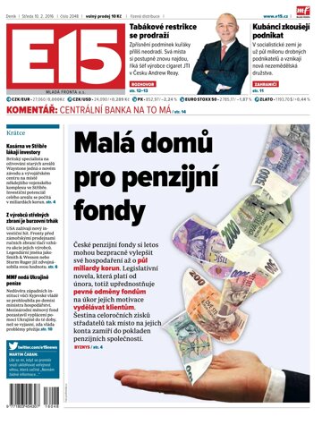 Obálka e-magazínu E15 10.2.2016