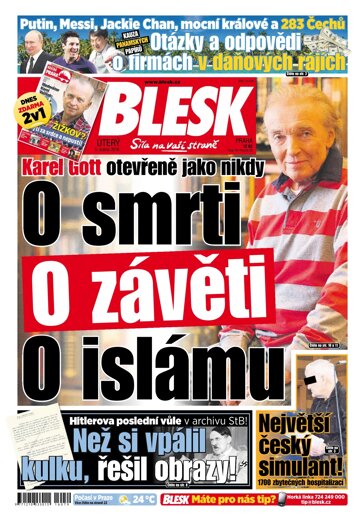 Obálka e-magazínu Blesk 5.4.2016