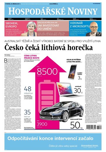 Obálka e-magazínu Hospodářské noviny 064 - 30.3.2017