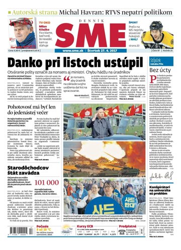 Obálka e-magazínu SME 27.4.2017