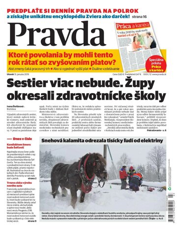 Obálka e-magazínu Pravda 15. 1. 2019