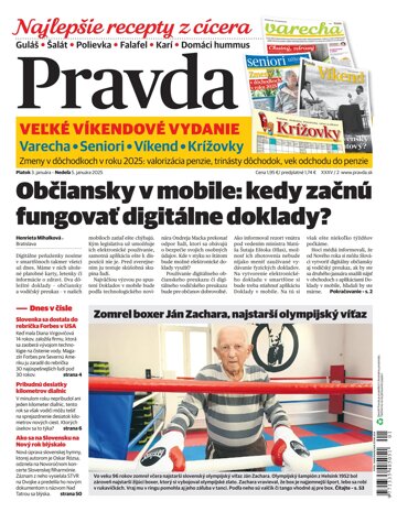 Obálka e-magazínu Pravda 03. 01. 2025