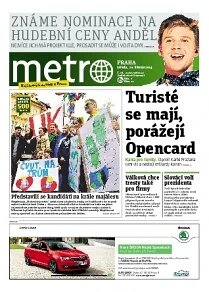 Obálka e-magazínu deník METRO 26.3.2014