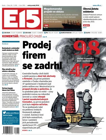 Obálka e-magazínu E15 26.7.2016