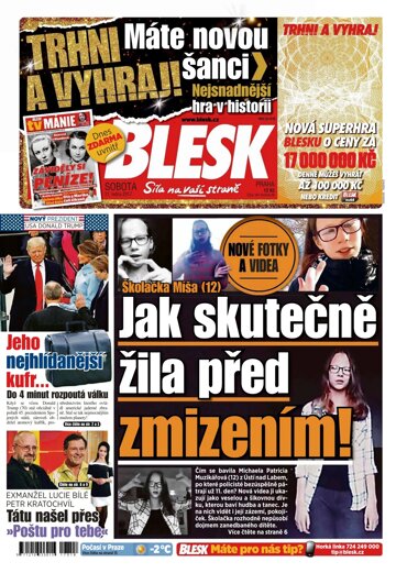 Obálka e-magazínu Blesk 21.1.2017