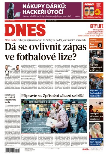 Obálka e-magazínu MF Dnes 11.12.2020