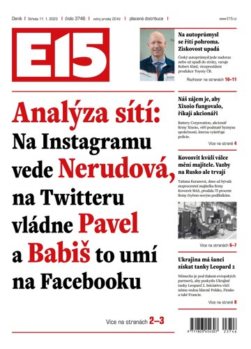 Obálka e-magazínu E15 11.1.2023