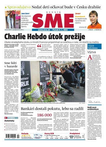 Obálka e-magazínu SME 9.1.2015