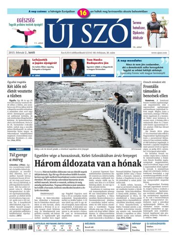 Obálka e-magazínu Új Szó 2.2.2015