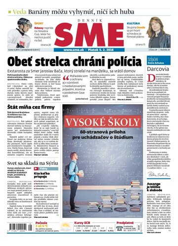 Obálka e-magazínu SME 5.2.2016