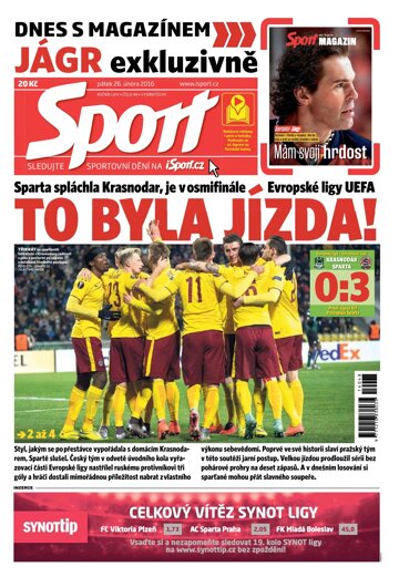 Obálka e-magazínu Sport 26.2.2016