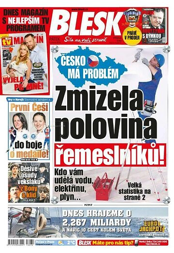 Obálka e-magazínu Blesk 9.2.2018