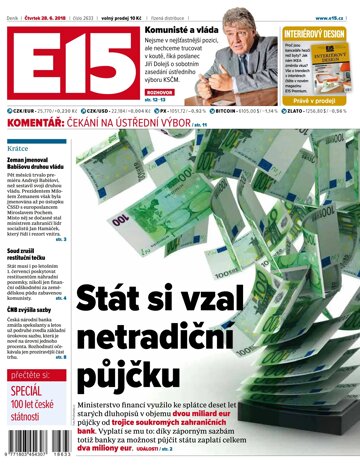 Obálka e-magazínu E15 28.6.2018