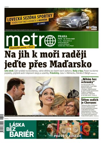 Obálka e-magazínu deník METRO 29.6.2018