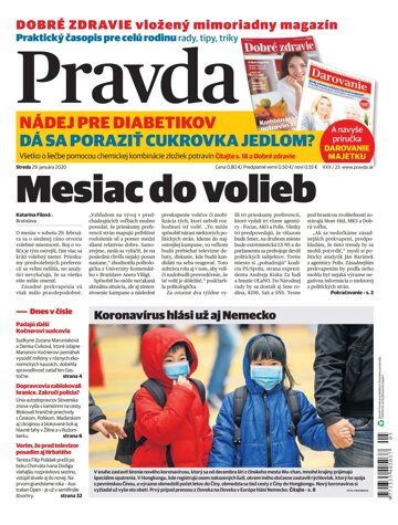 Obálka e-magazínu Pravda 29. 1. 2020