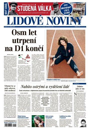 Obálka e-magazínu Lidové noviny 20.8.2021