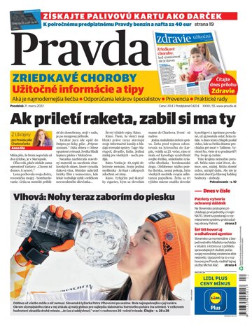 Obálka e-magazínu Pravda 21. 3. 2022