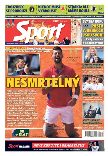 Obálka e-magazínu Sport 5.8.2024