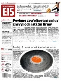 Obálka e-magazínu E15 26.2.2014