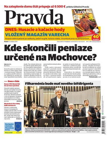 Obálka e-magazínu Pravda 16. 10. 2015