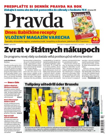 Obálka e-magazínu Pravda 8. 4. 2016