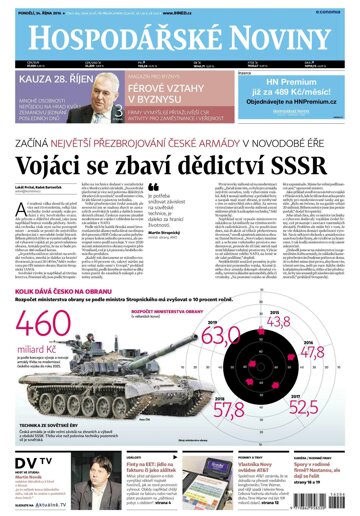 Obálka e-magazínu Hospodářské noviny 206 - 24.10.2016