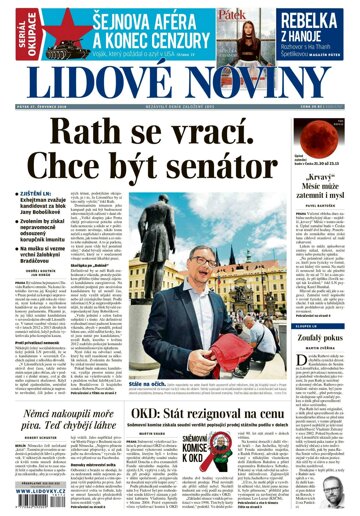 Obálka e-magazínu Lidové noviny 27.7.2018